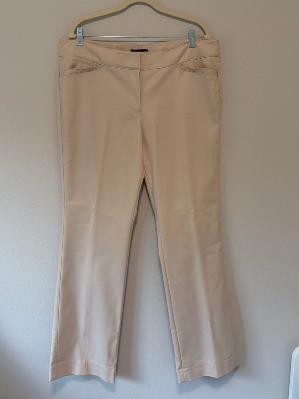 White House Black Market Light Beige Boot Cut Pants